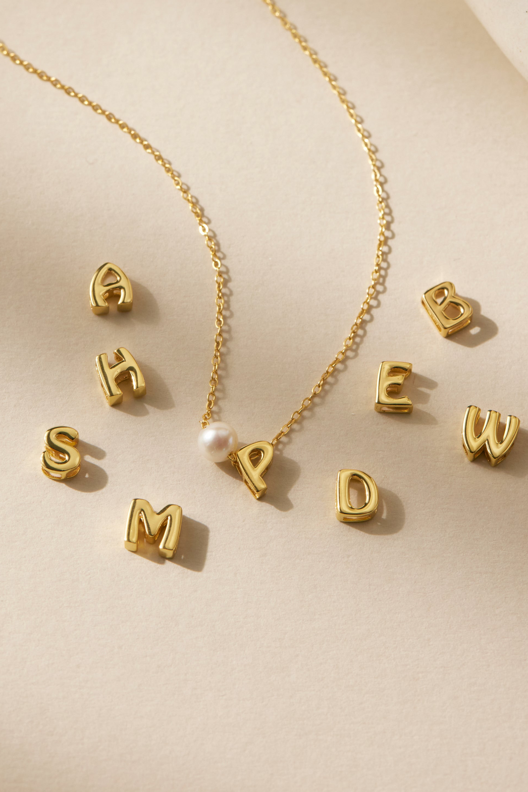 Initial & Pearl Necklace