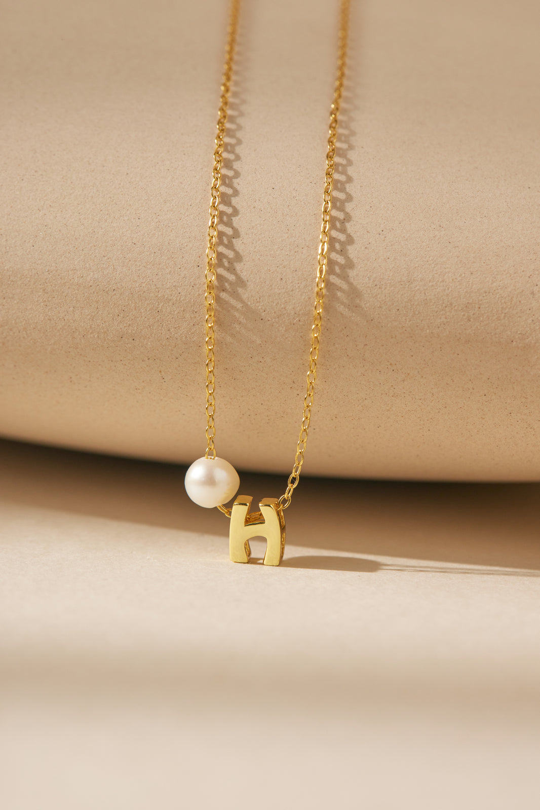 Initial & Pearl Necklace