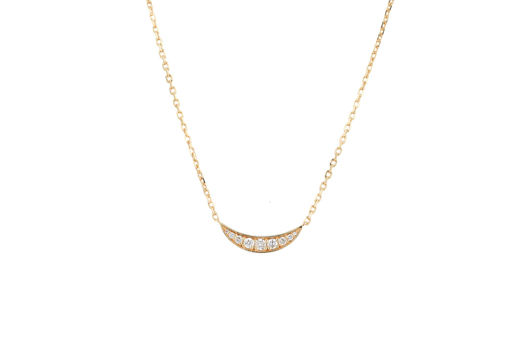 Crescent diamond Necklace