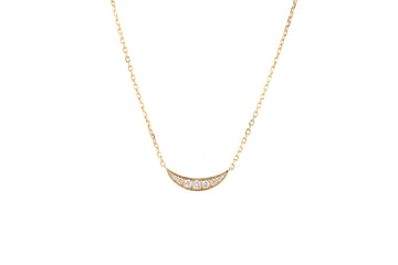 Crescent diamond Necklace