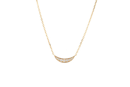 Crescent diamond Necklace