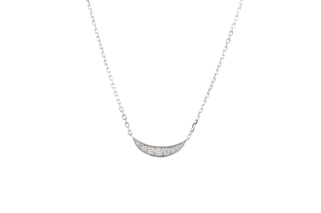 Crescent diamond Necklace