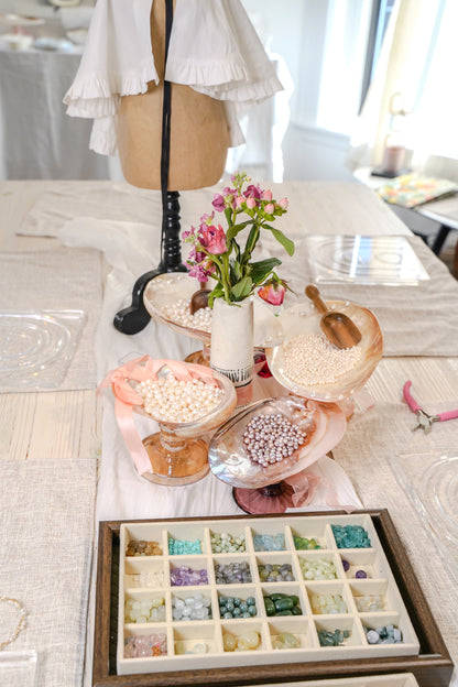 Real Pearl & Jade & Flowers Jewelry Workshop--Boston