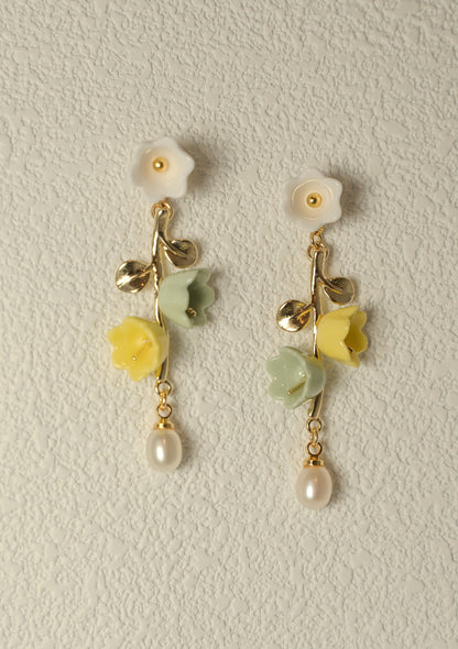 Lily of Valley Porcelain Earring