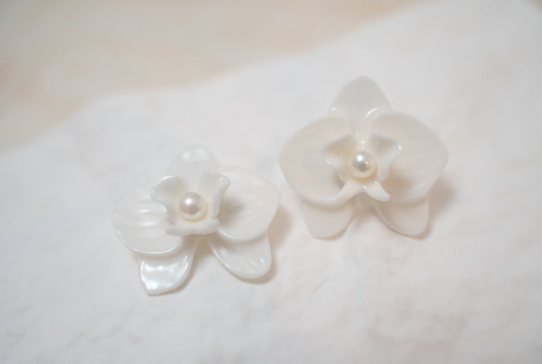 Orchid Porcelain Earring