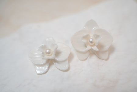 Orchid Porcelain Earring