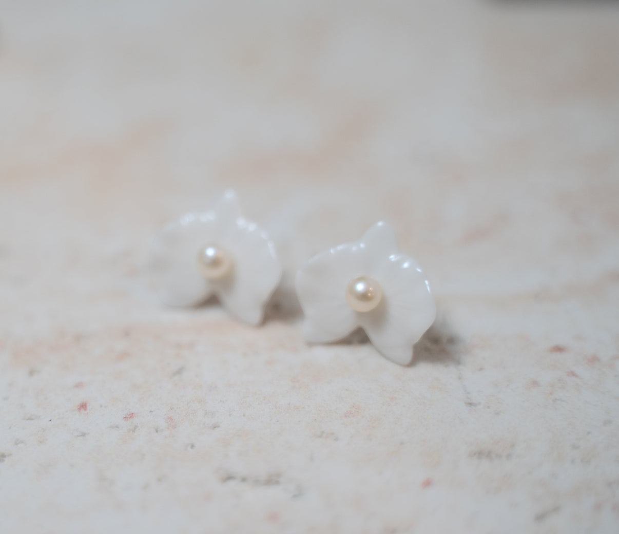 Orchid Porcelain Earring
