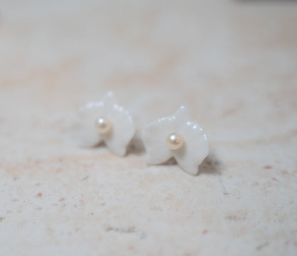 Orchid Porcelain Earring