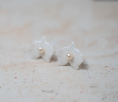 Orchid Porcelain Earring