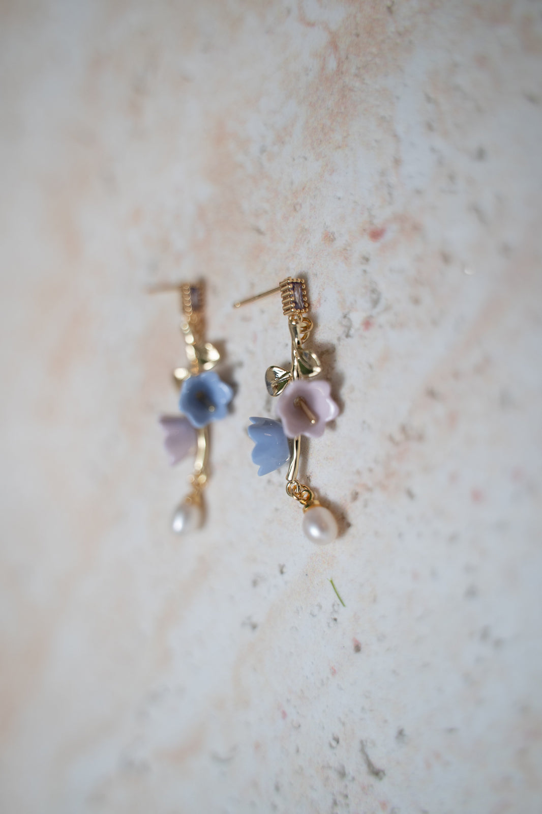 Bluebells Porcelain Earring