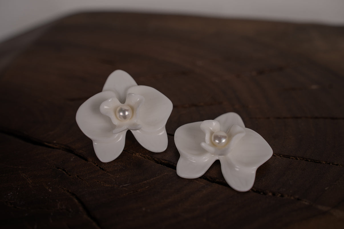 Orchid Porcelain Earring