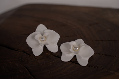 Orchid Porcelain Earring