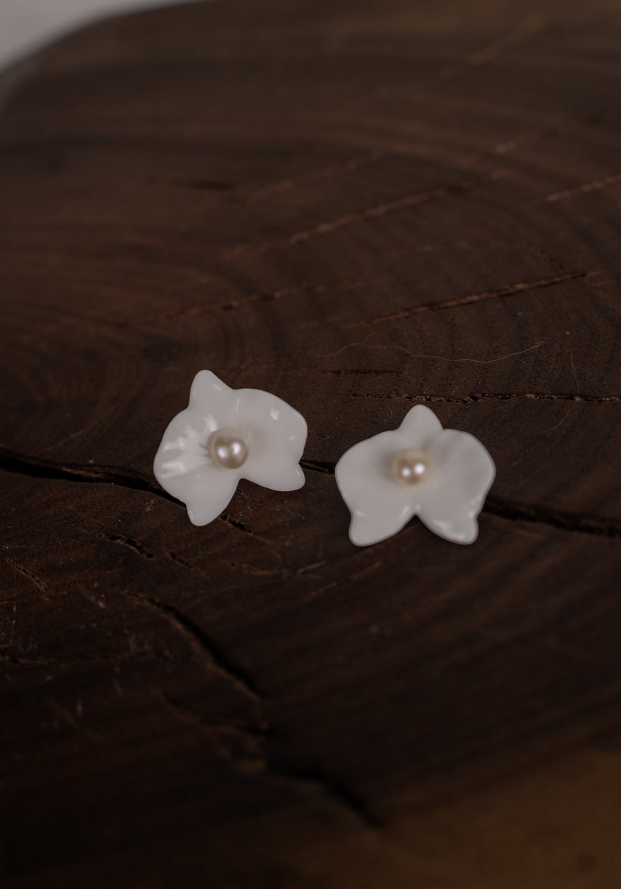 Orchid Porcelain Earring