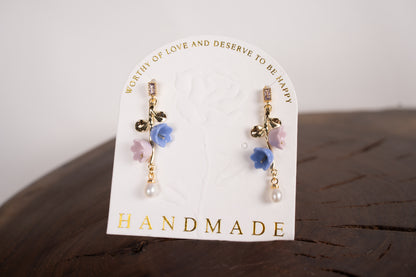 Bluebells Porcelain Earring