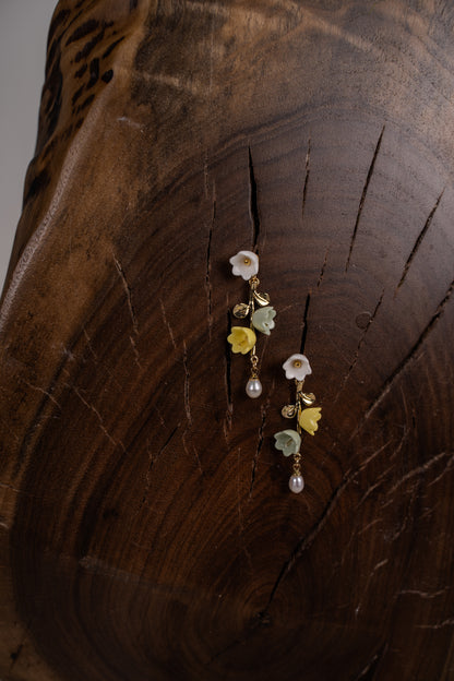 Bluebells Porcelain Earring