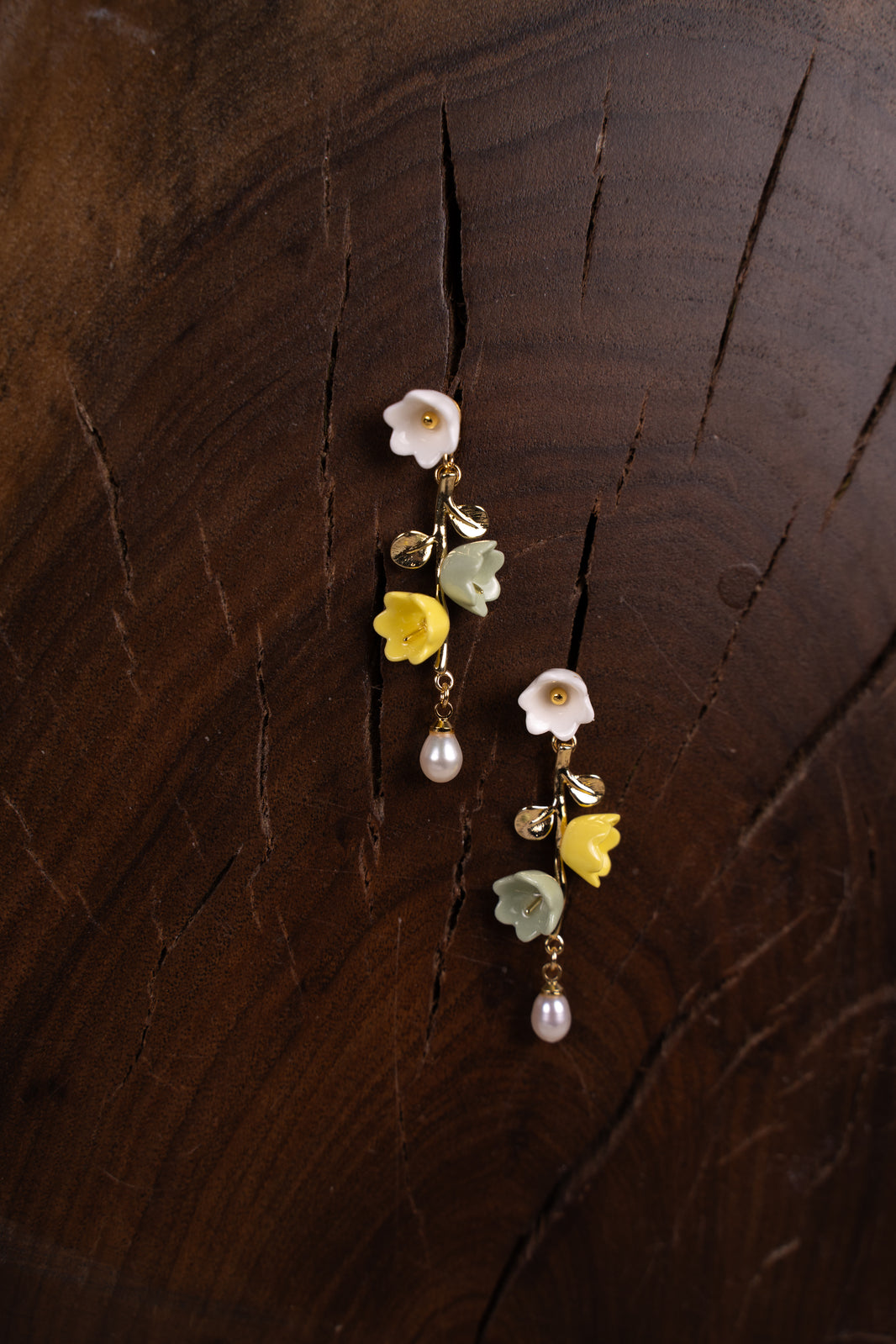 Bluebells Porcelain Earring