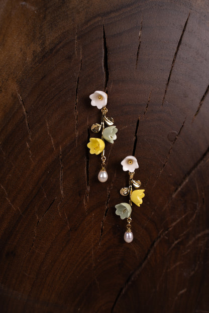 Bluebells Porcelain Earring