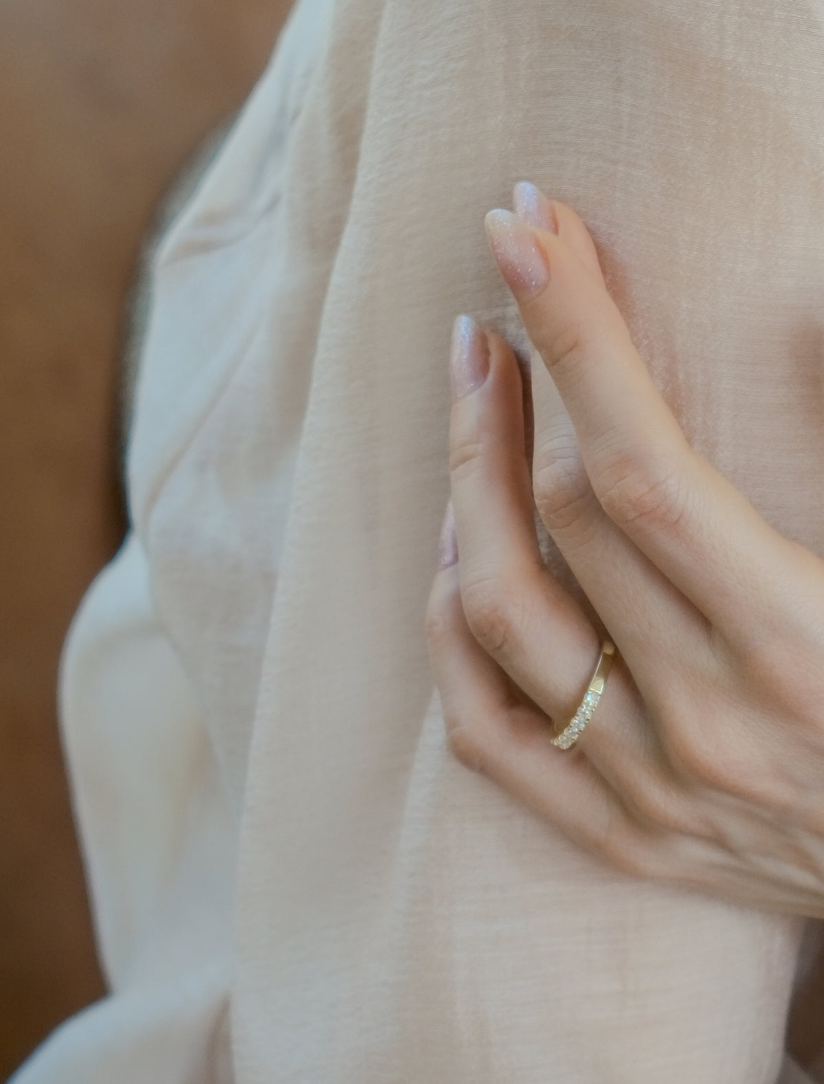 Pave Band Diamond Ring