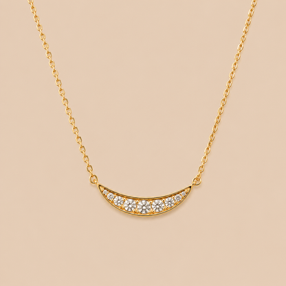 Crescent Diamond Necklace