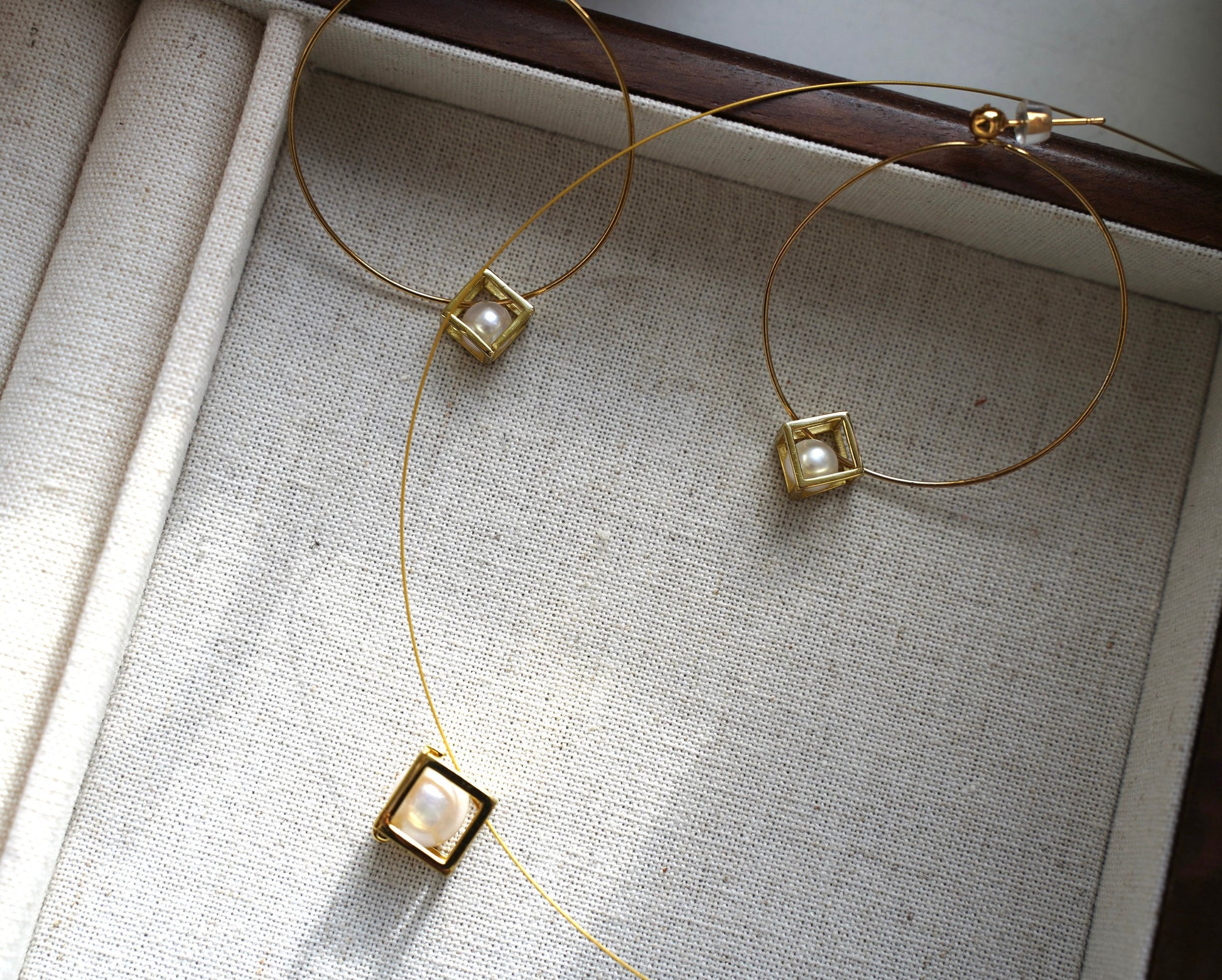 Handmade Pandora Pearl Earring 18K Gold FindingYoYo real pearl 