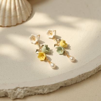 Lily of Valley Porcelain Earring