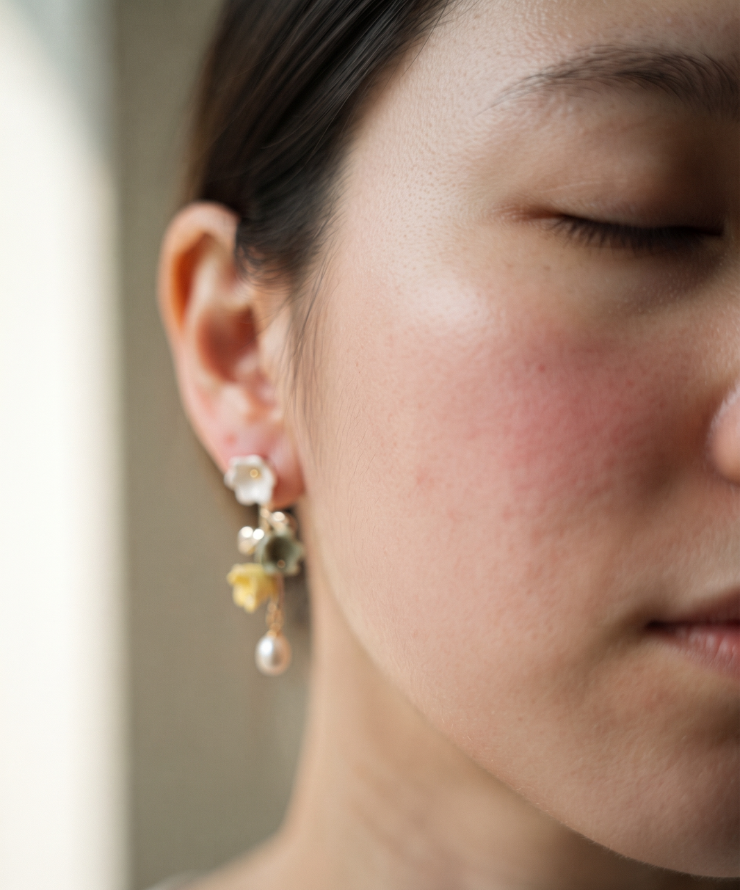 Lily of Valley Porcelain Earring