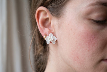 Orchid Porcelain Earring
