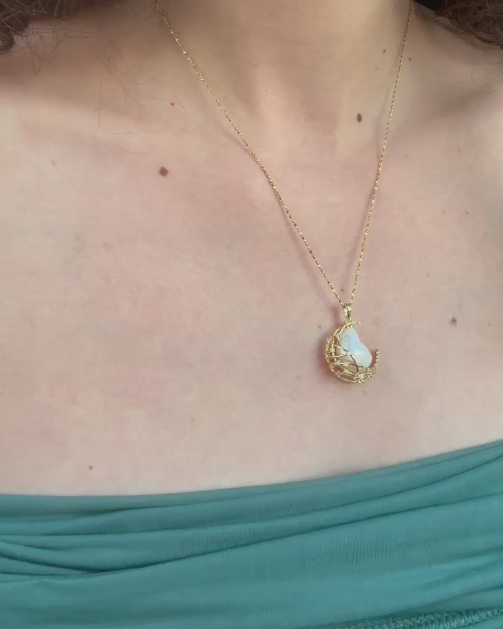 Moon and Stars Necklace