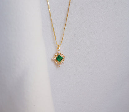 Gold Rhinestone Polaris Necklace