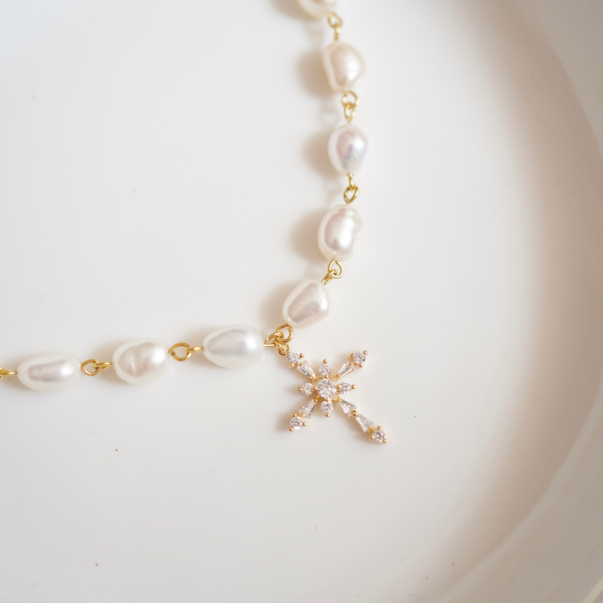 Cross & Pearl Necklace
