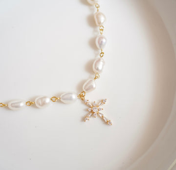Cross & Pearl Necklace