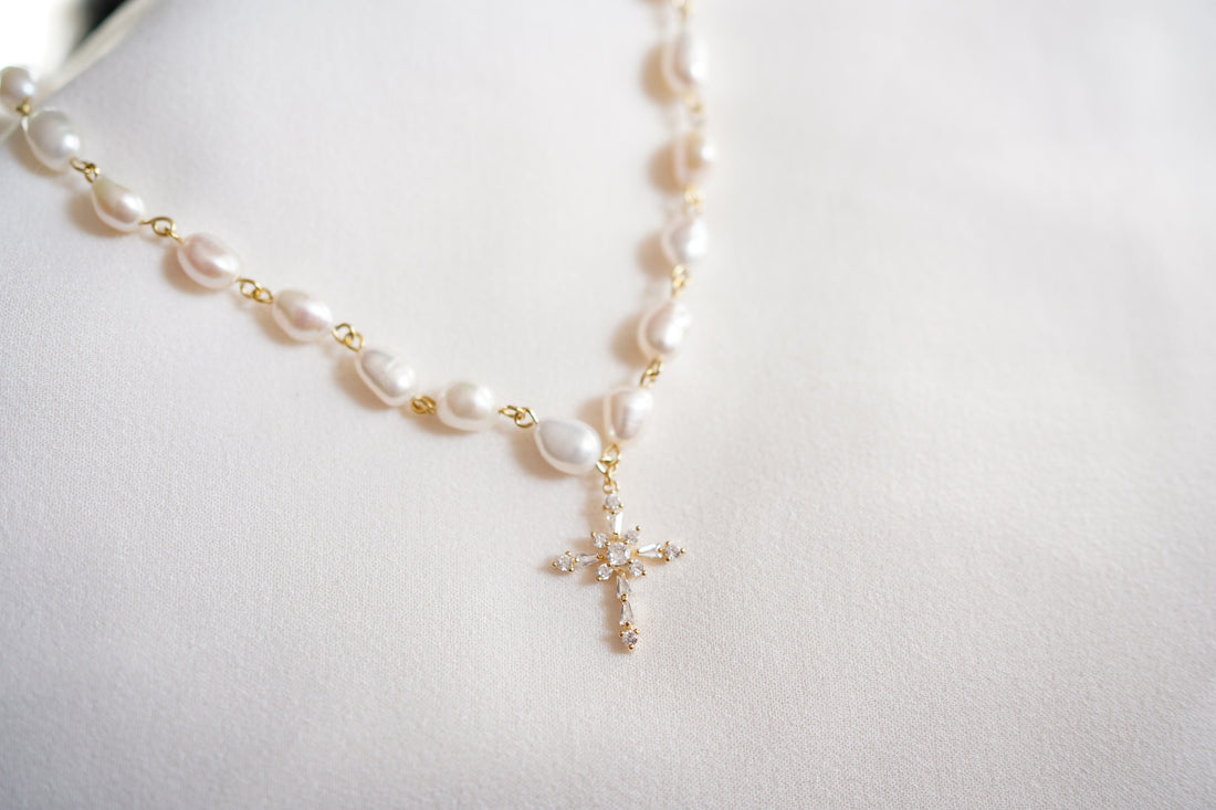 Cross & Pearl Necklace